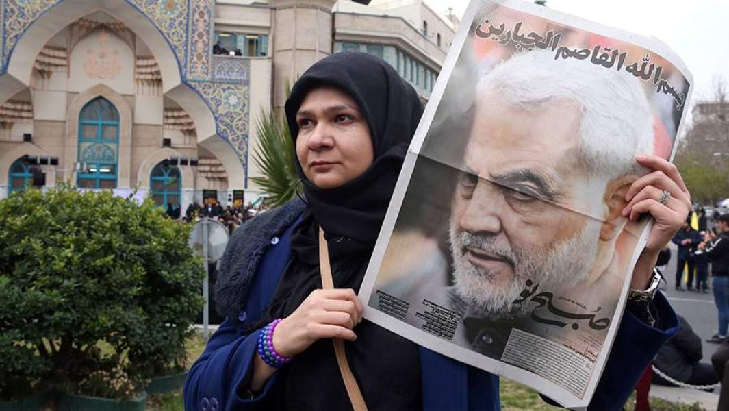 Акция протеста в Тегеране после смерти генерала Касема Сулеймани в результате ударов США по Багдаду. 4 января 2020 года