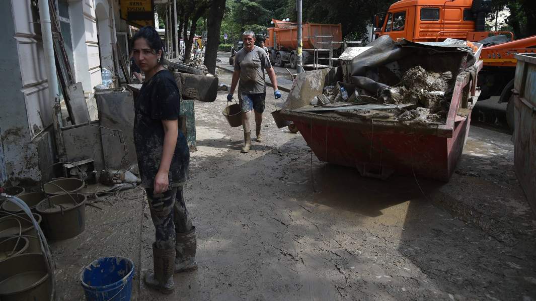 Последствия подтопления в Ялте