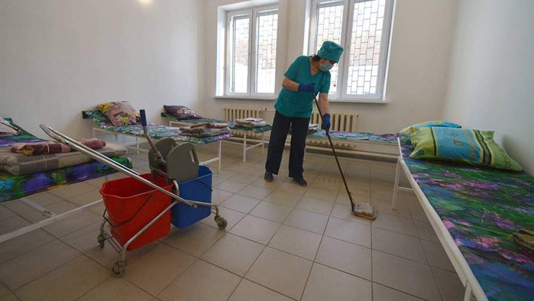 Уборка помещения вытрезвителя