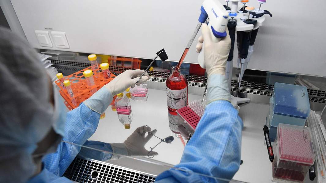 Сотрудник в лаборатории