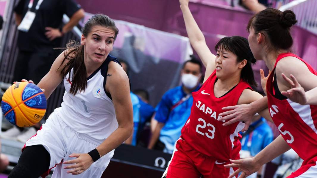 Матч группового раунда по баскетболу 3х3 