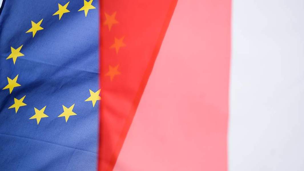 Флаги Польши и Евросоюза