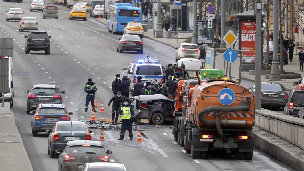 ДТП на Смоленской площади в Москве