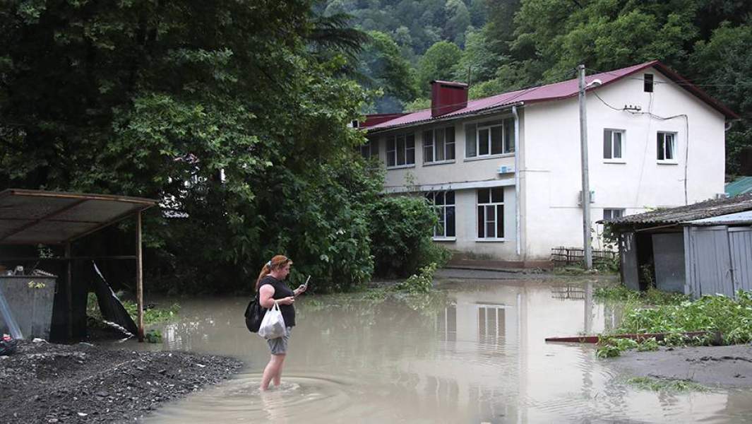 Последствия ливней в Сочи