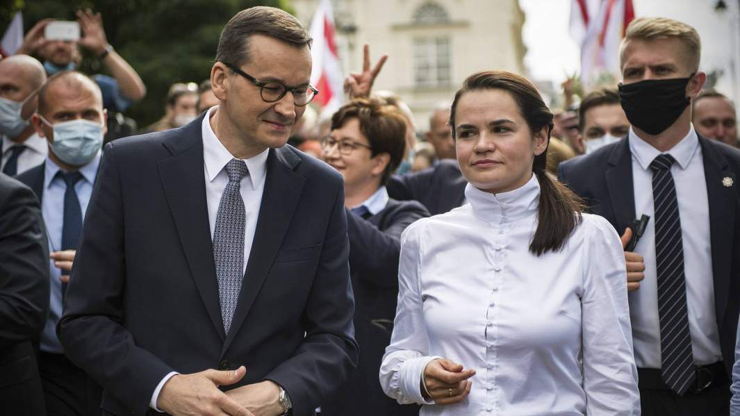 Встреча Матеуша Моравецкого и Светланы Тихановской в Варшаве