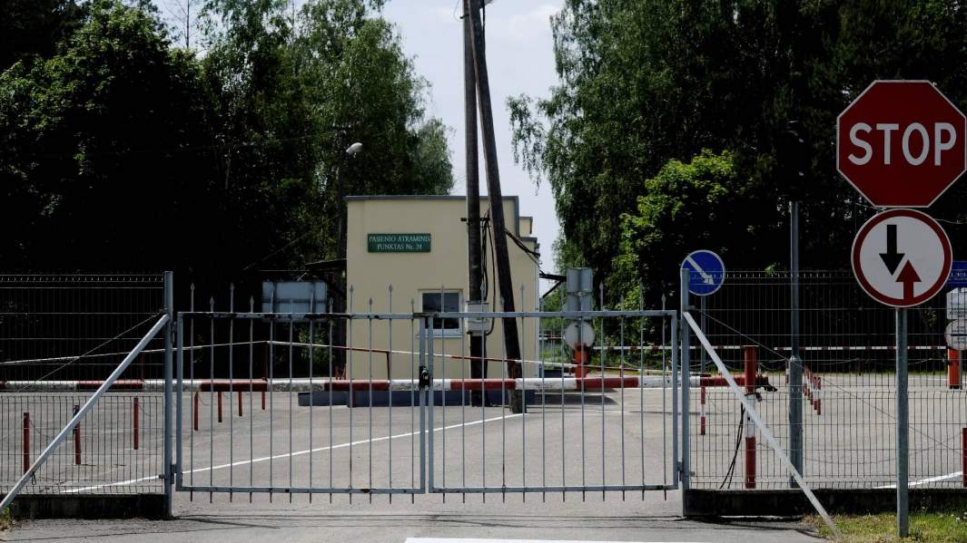 Временно закрытый пункт пропуска Литва-Беларусь 