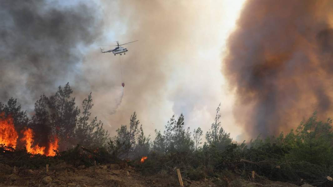 тушение пожаров в Турции