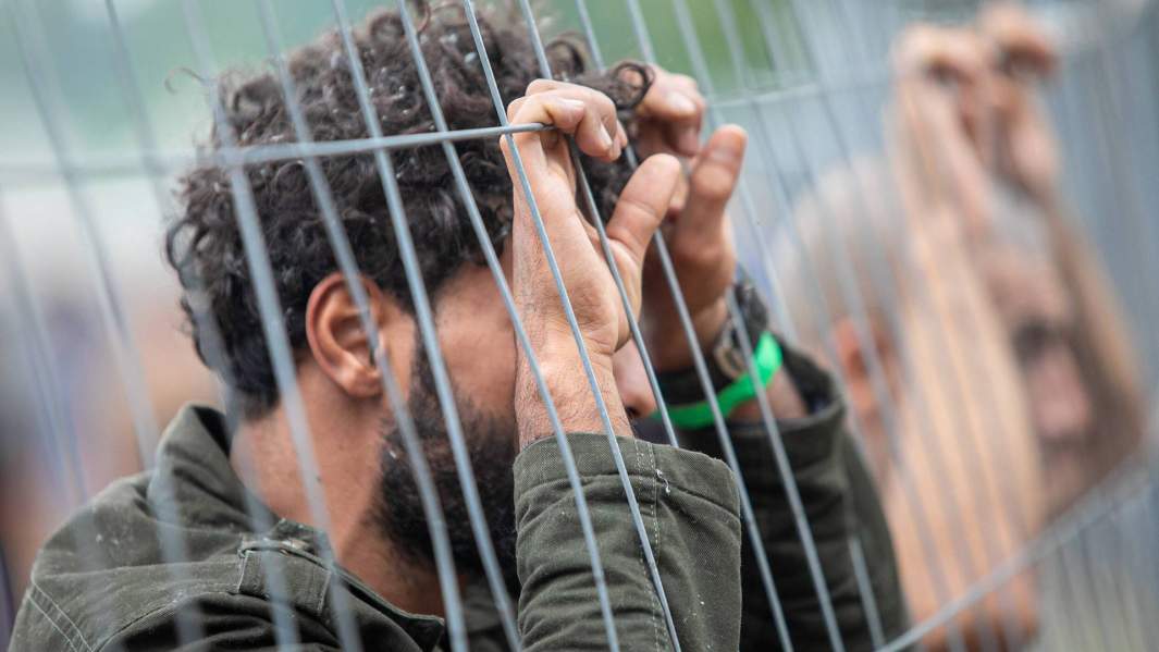 Лагерь нелегальных мигрантов в Руднинкай примерно в 30 км к югу от столицы Вильнюса