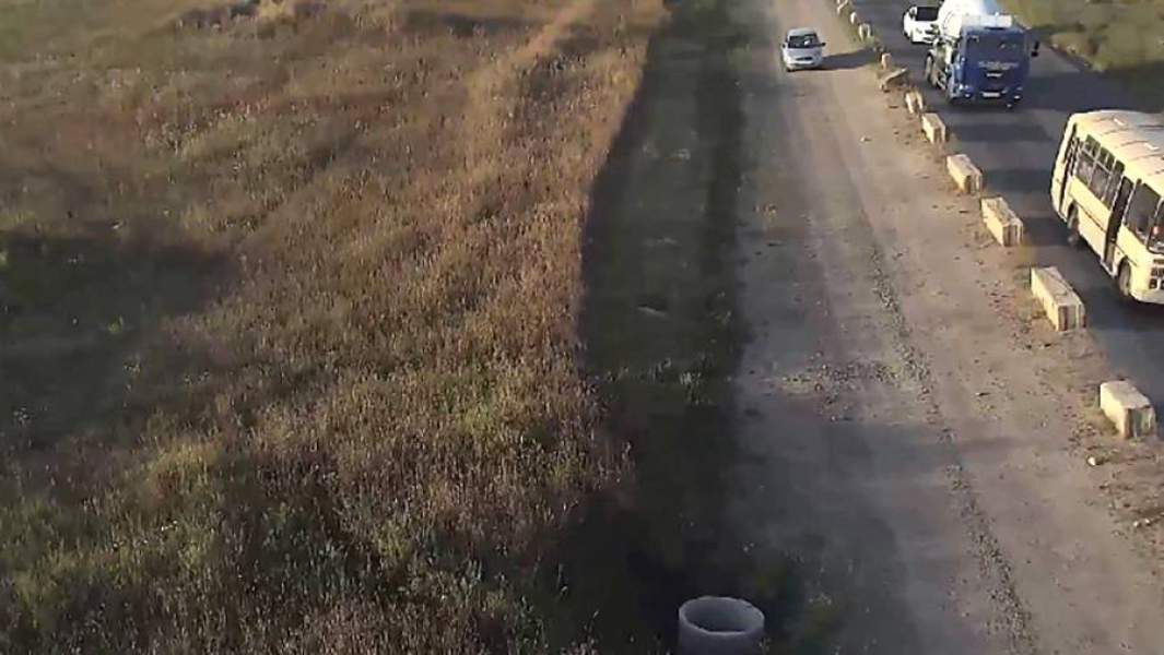 Видео с камеры дрона ГИБДД