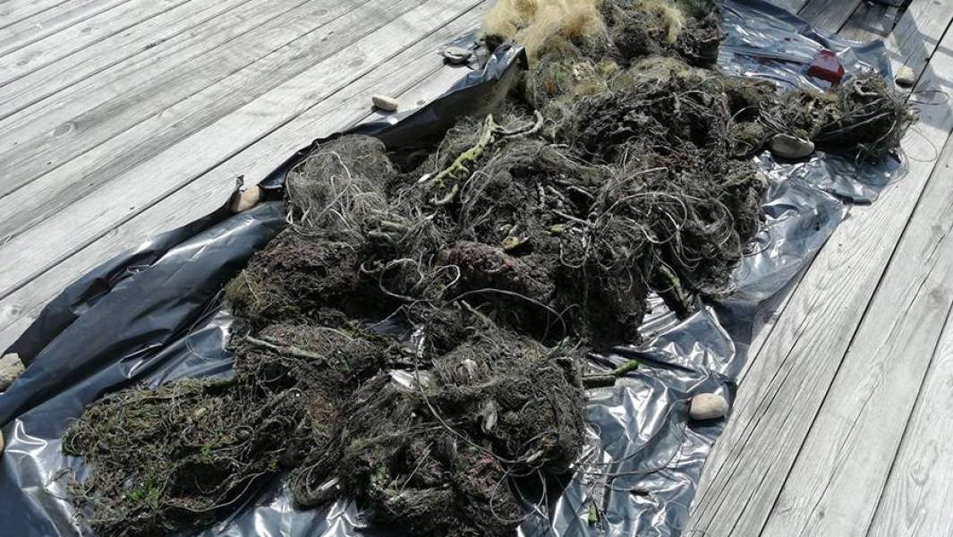 Сети, найденные на озере Байкал