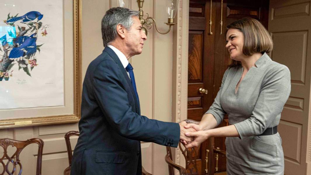 Энтони Блинкен и Светлана Тихановская