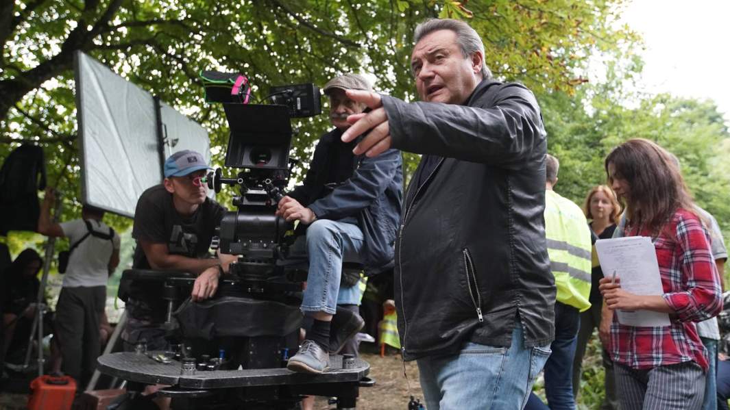 Алексей Учитель на съемках фильма «Цой»