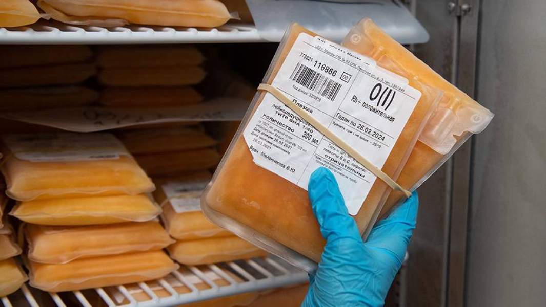 Банк плазмы в отделении переливания крови Городской клинической больницы