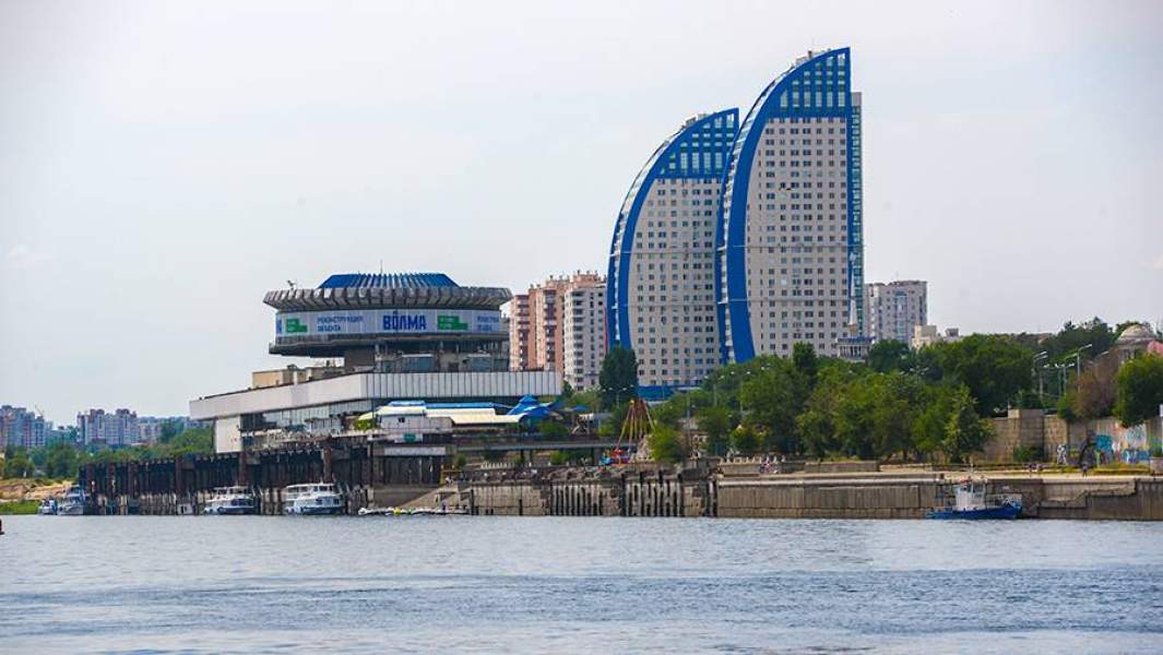 Вид на Волгоград с Волги