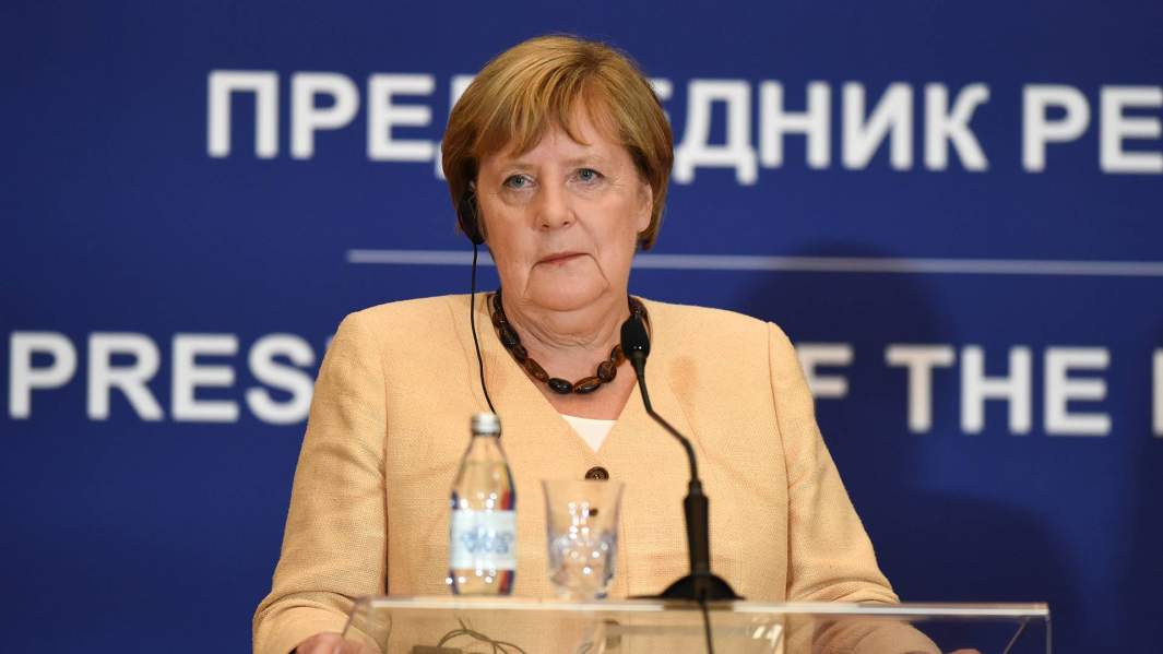 Ангела Меркель во время визита в Сербию