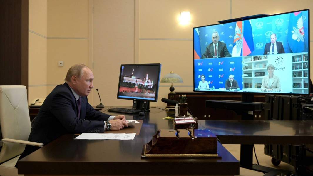 Владимир Путин на встрече с лидерами предвыборного списка партии «Единая Россия»