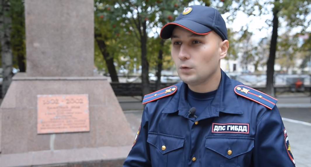 Младший лейтенант полиции Константин Калинин, задержавший злоумышленника