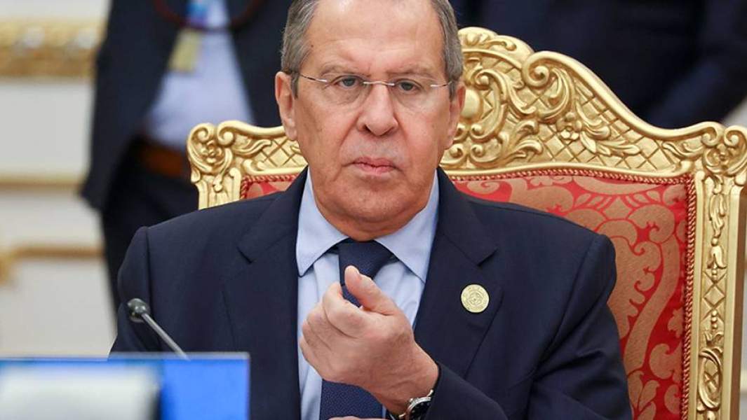 Министр иностранных дел РФ Сергей Лавров во время заседания Совета коллективной безопасности Организации Договора о коллективной безопасности (ОДКБ) во Дворце Нации в Душанбе