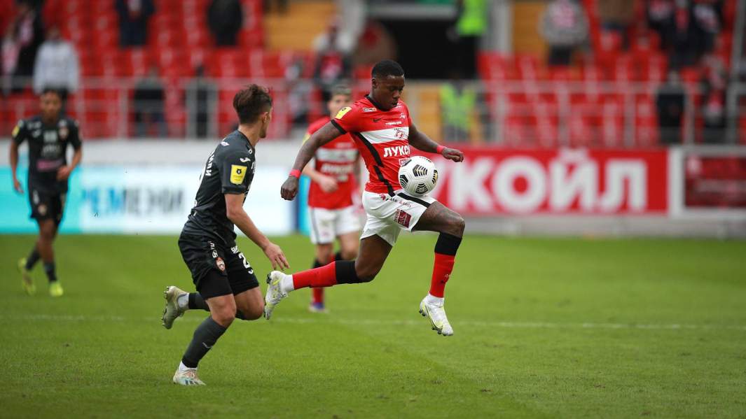 Игрок ФК «Спартак» Квинси Промес в матче 27-го тура чемпионата России по футболу среди клубов Премьер-лиги между командами ФК «Спартак» и ПФК ЦСКА