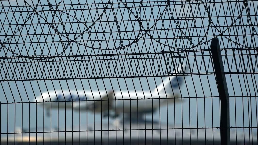 Самолет во время посадки