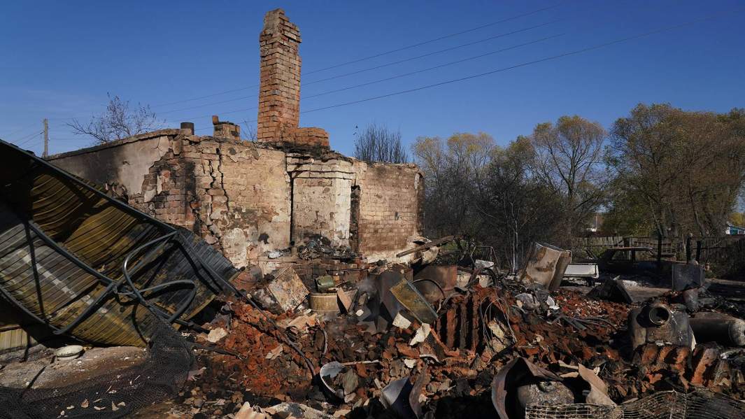 Последствия пожара на складе с боеприпасами в октябре 2020 года 