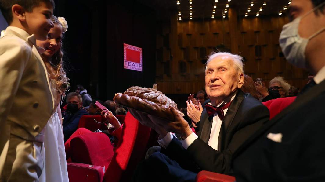 Николай Дупак на праздновании своего 100-летнего юбилея в Доме кино