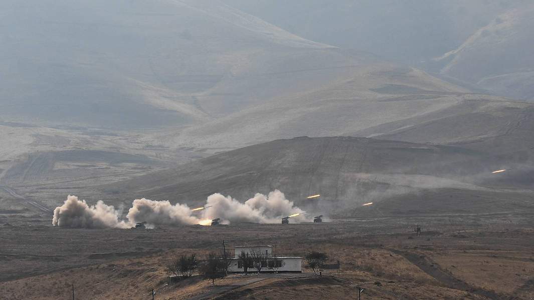 Учения на полигоне Ляур в Таджикистане