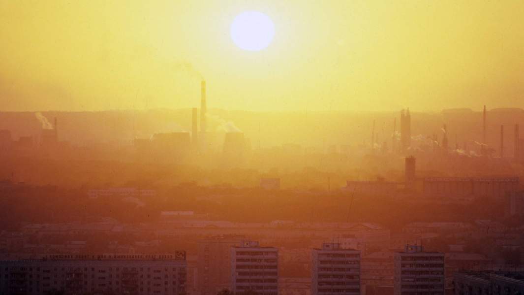 смог небо город