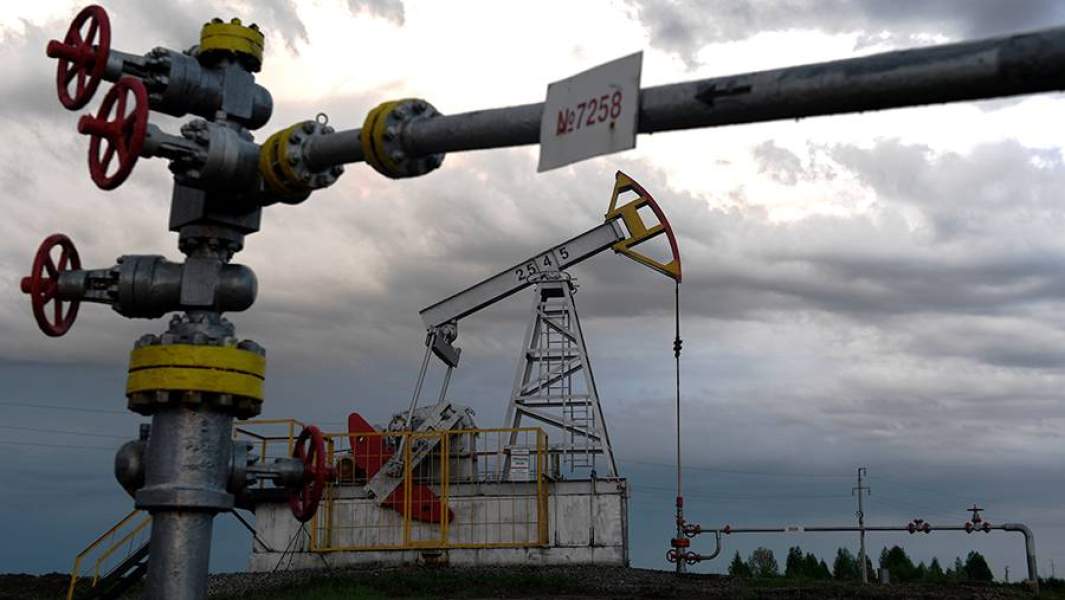 Нефтяная качалка около Ямашинского сельского поселения в Республике Татарстан