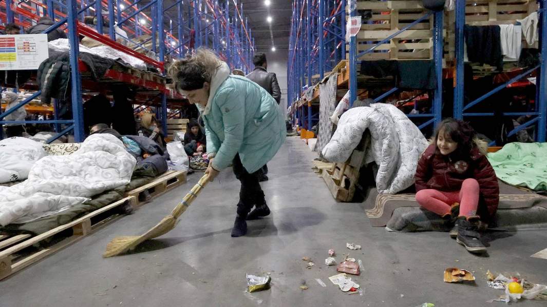 Мигранты на границе с Польшей в Гродненской области, Беларусь