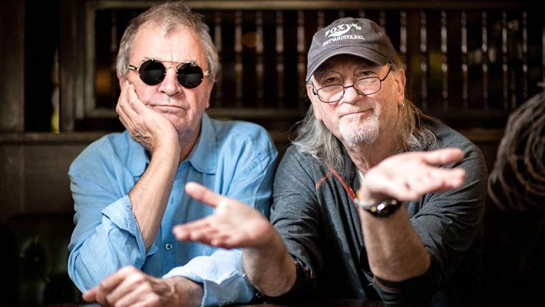 Иэн Гиллан и Роджер Гловер во время интервью