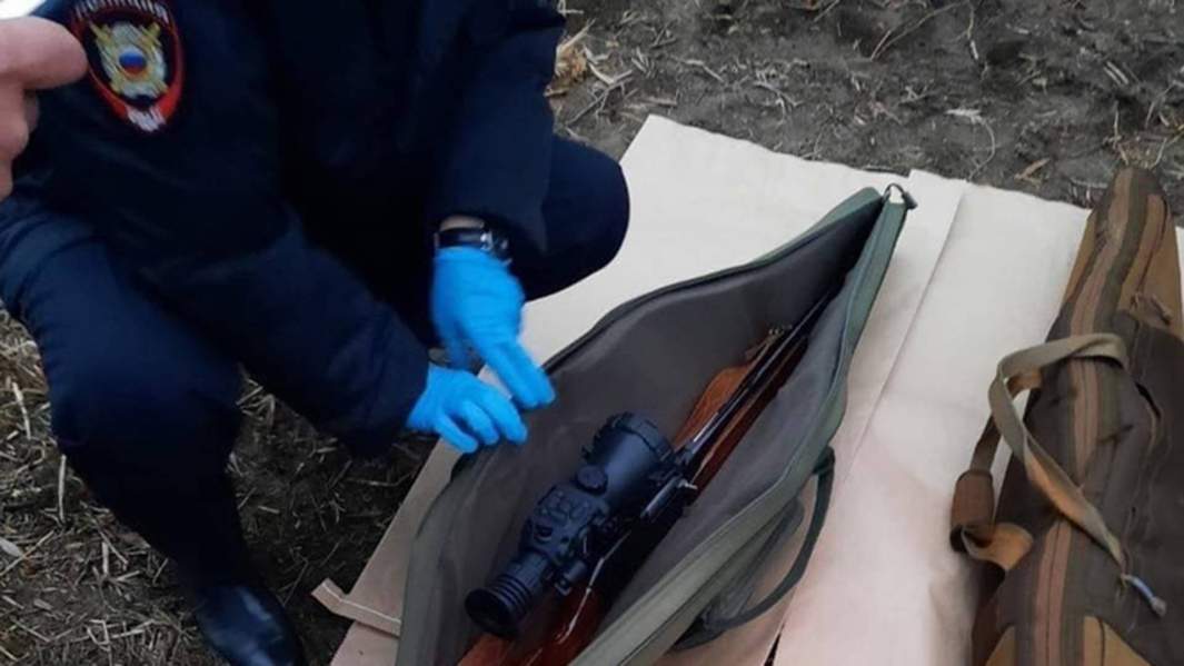 Карабин «Браунинг» принадлежащий  Валерию Рашкину, найденный на месте задержания