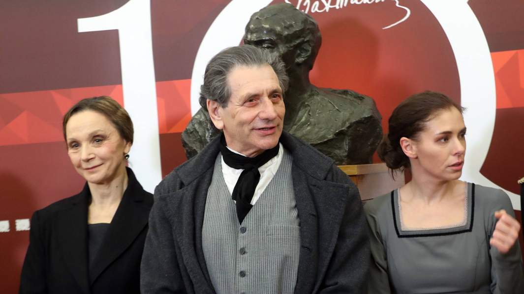 Ирина Купченко и Евгений Князев после премьеры постановки «Война и мир»