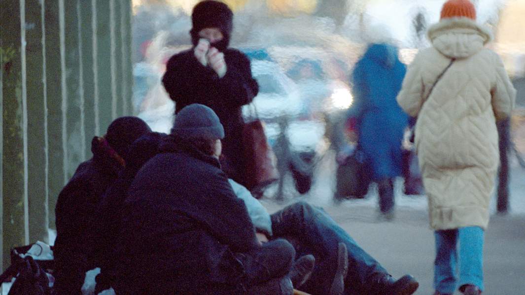 Бродяги на улицах Москвы