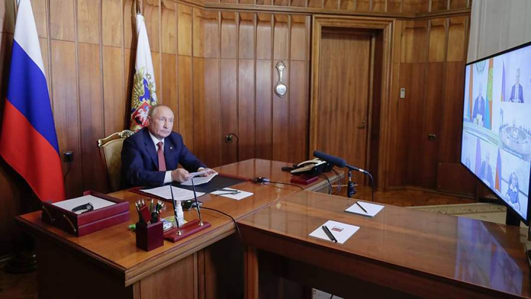 Владимир Путин принимает участие в заседании Высшего Государственного Совета Союзного государства