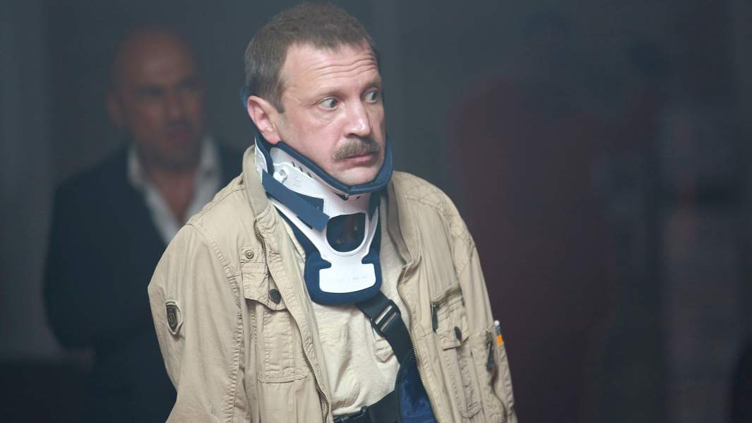 Актер Тимофей Трибунцев на съемочной площадке фильма «Бумеранг»