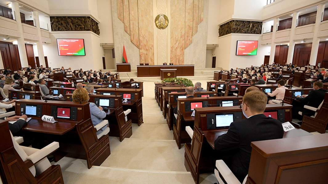 Заседание Палаты представителей парламента Белоруссии