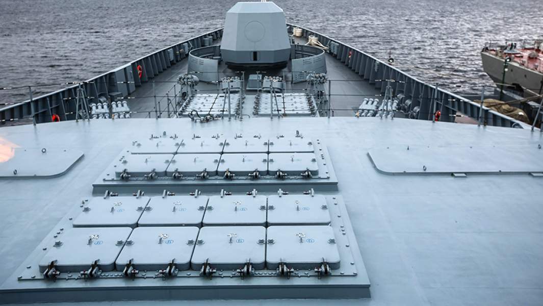 Зенитно-ракетный комплекс «Полимент-Редут» на борту фрегата проекта 22350 «Адмирал флота Касатонов»