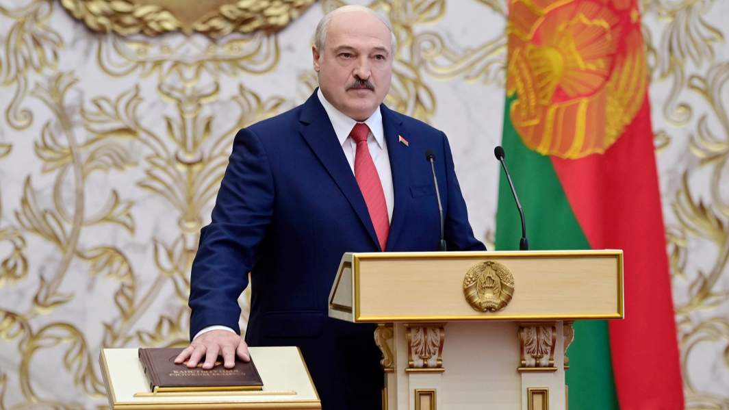 Президент Белоруссии Александр Лукашенко на церемонии инаугурации в Минске