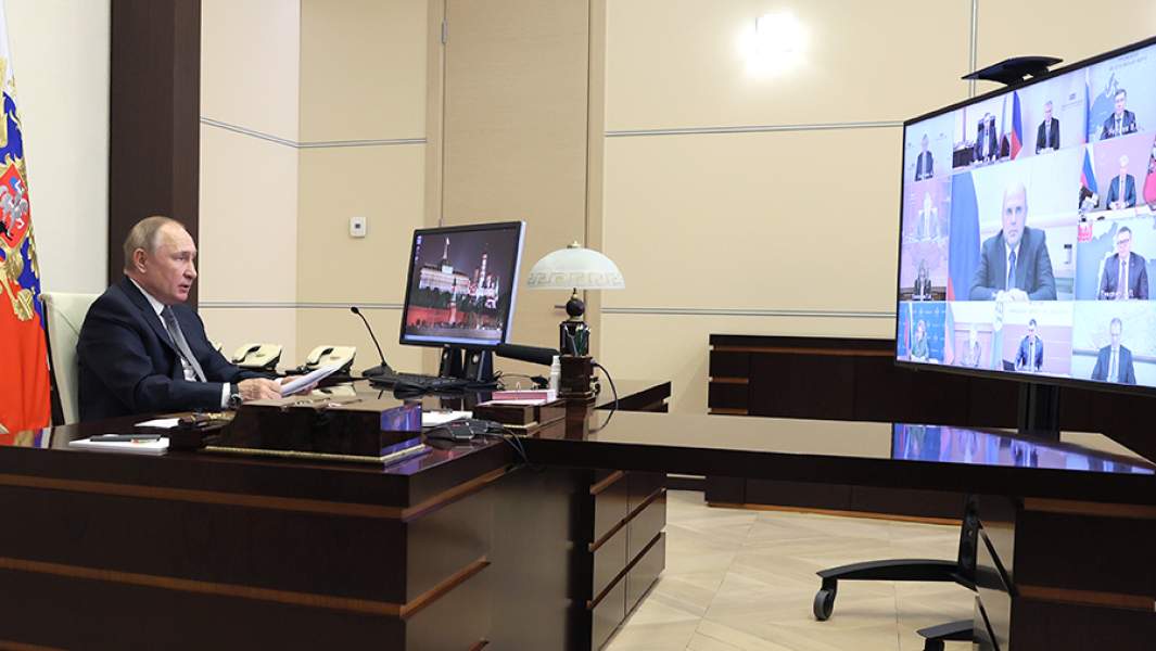 Президент РФ Владимир Путин проводит в режиме видеоконференции заседание Совета по стратегическому развитию и национальным проектам