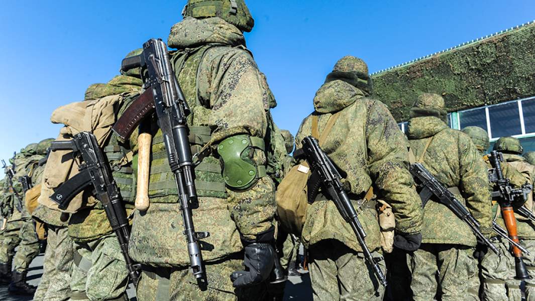 Солдаты РФ на построении