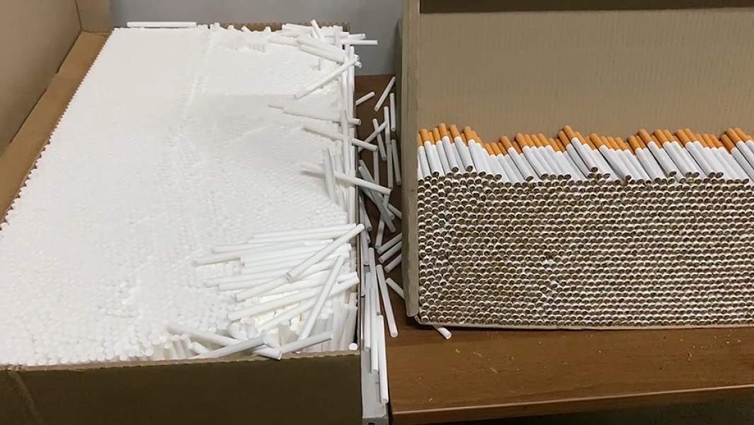 Заготовки и готовая продукция на подпольном табачном производстве