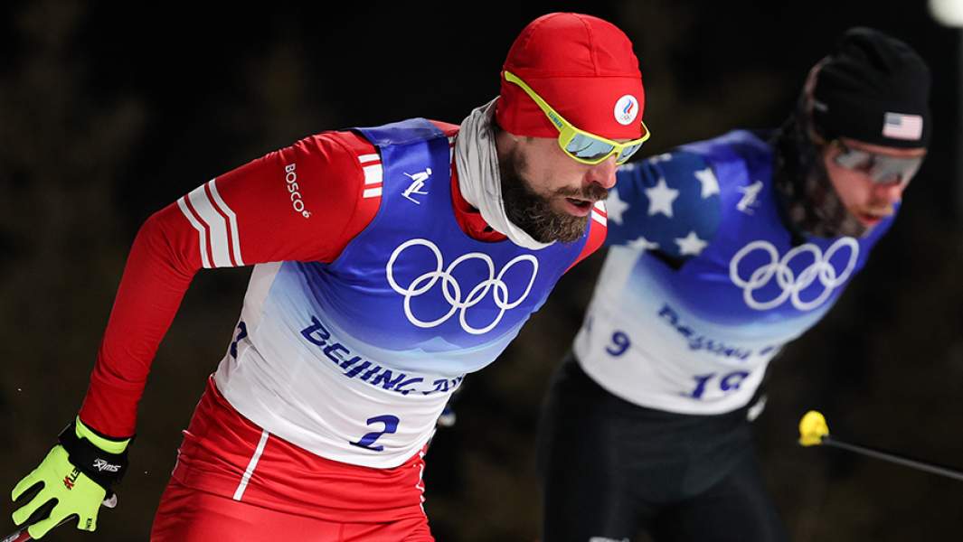 Сергей Устюгов во время спринта