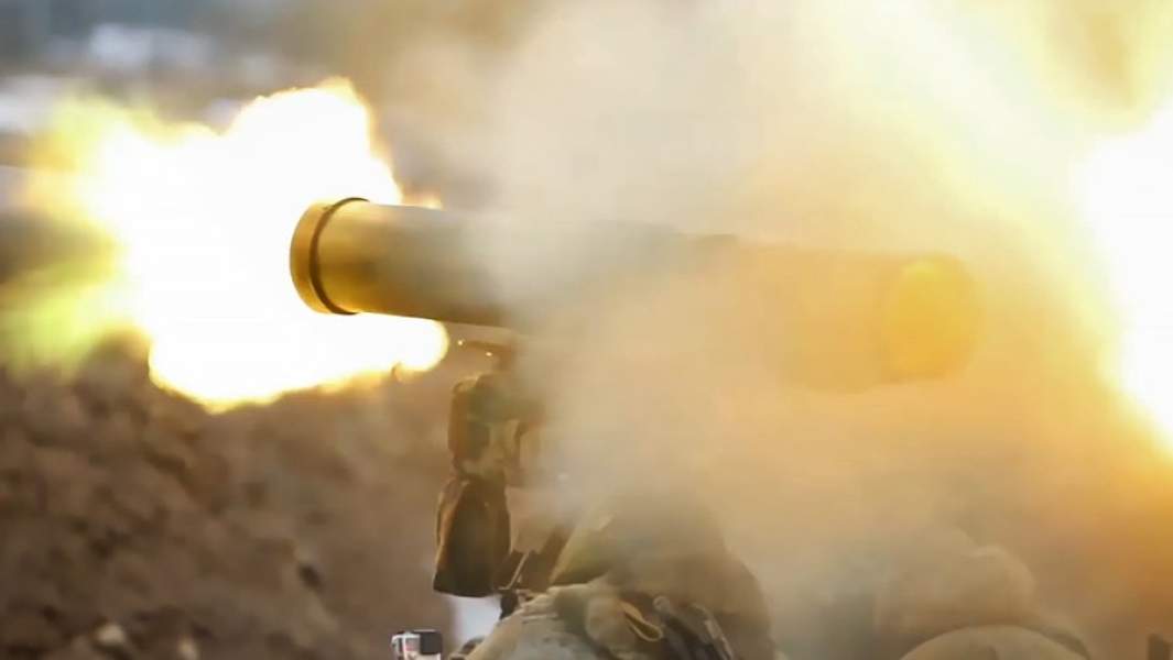 Стрельба из противотанкового ракетного комплекса во время учений «Союзная решимость»