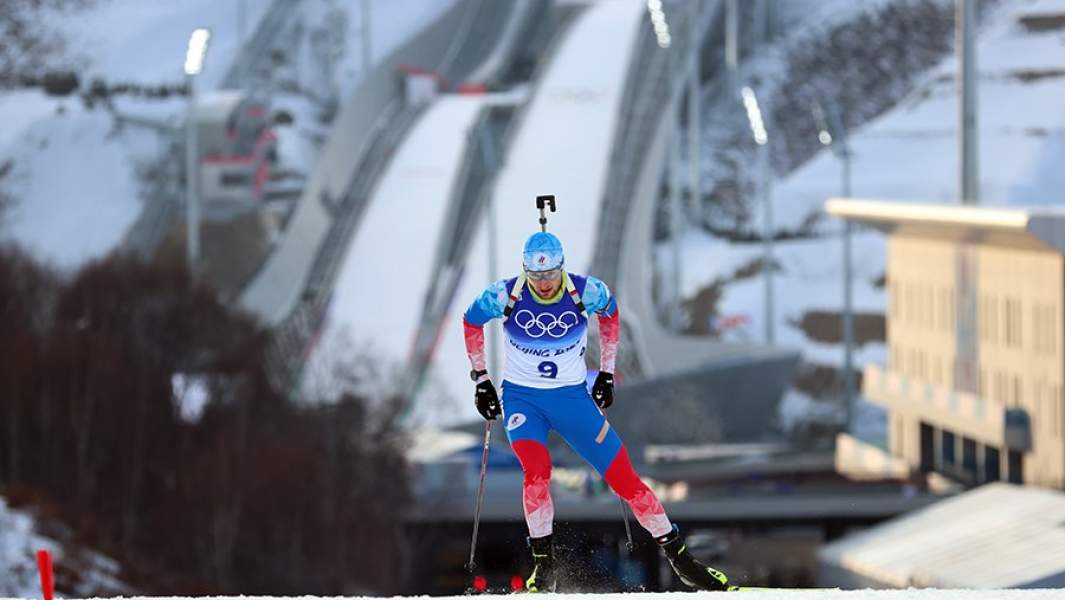 Максим Цветков во время спринта