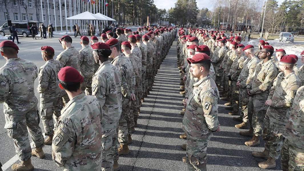 Военнослужащие США на базе Адажи в Латвии