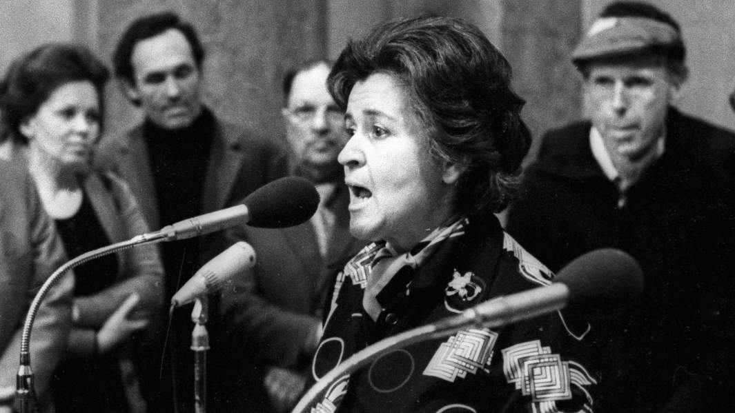 Ирина Александровна Антонова выступает на открытии выставки итальянского художника Эрнесто Треккани