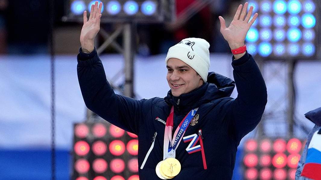 Евгений Рылов на митинге-концерте в «Лужниках», посвященном воссоединению Крыма с Россией