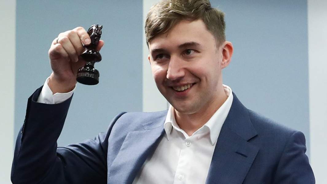 Шахматист Сергей Карякин на пресс-конференции, посвященной проведению международного кубка РГСУ по шахматам Moscow Open – 2020