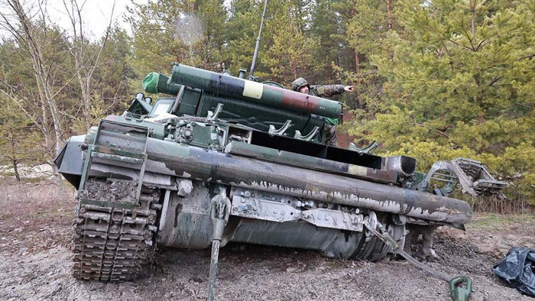 Украинский трофейный танк